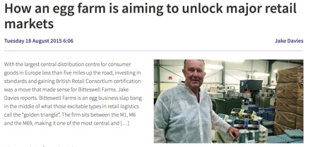 Farmers Weekly article August 2015